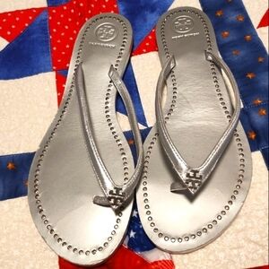 Tory Burch Rhinestone Silver Women's Sandals